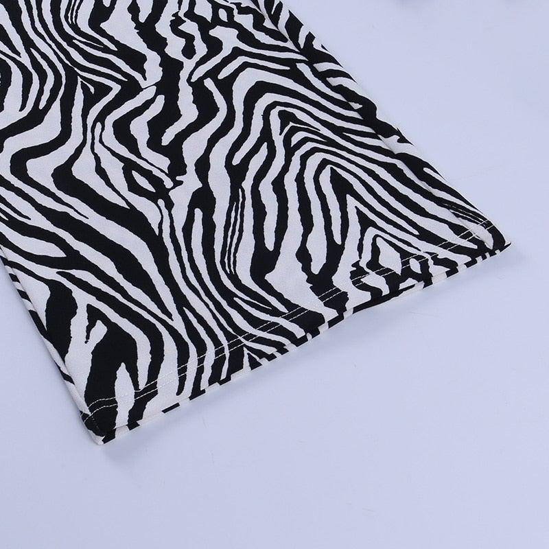 CASUAL HIGH WAIST ZEBRA PANTS - Qokys