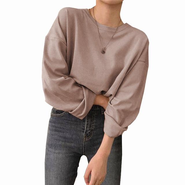 CASUAL LONG SLEEVE THICK TOP - Qokys