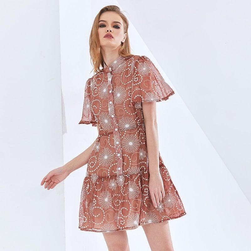 CASUAL PUFF SLEEVE CHIC DRESS - Qokys