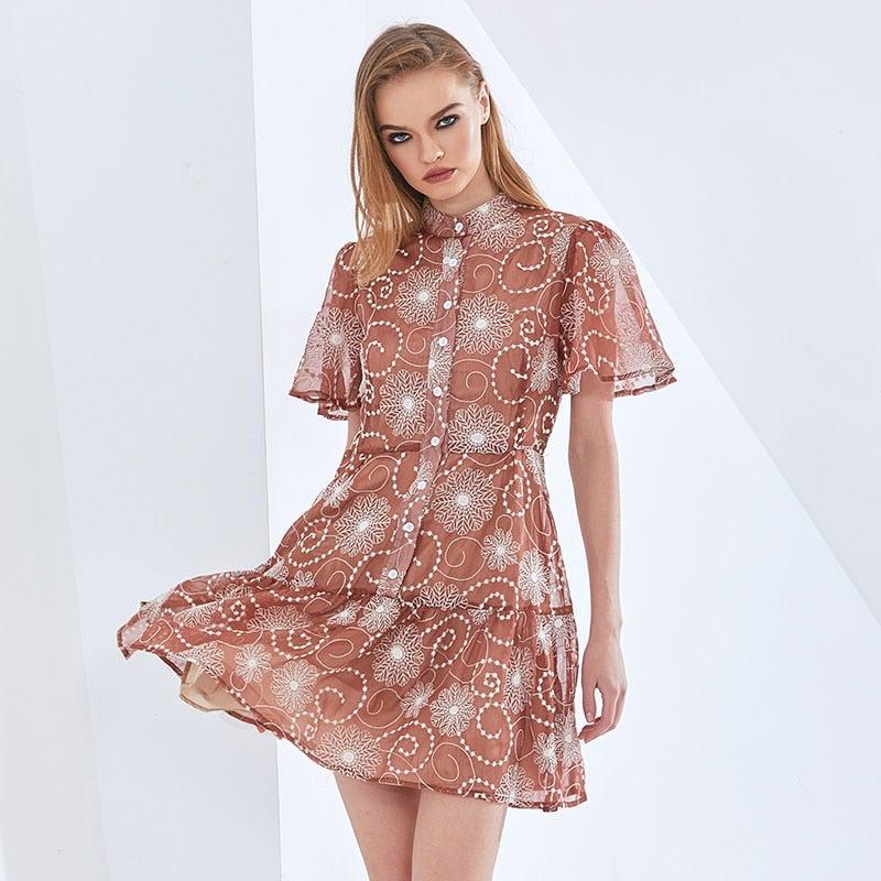 CASUAL PUFF SLEEVE CHIC DRESS - Qokys