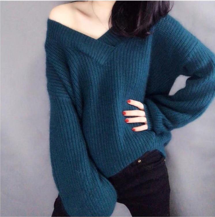 COOL V NECK SWEATER - Qokys