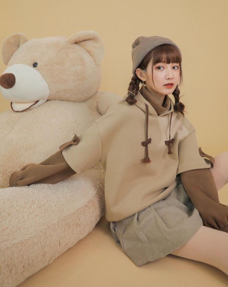 HARAJUKU BEAR HOODIE - Qokys