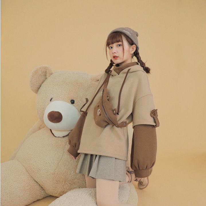 HARAJUKU BEAR HOODIE - Qokys