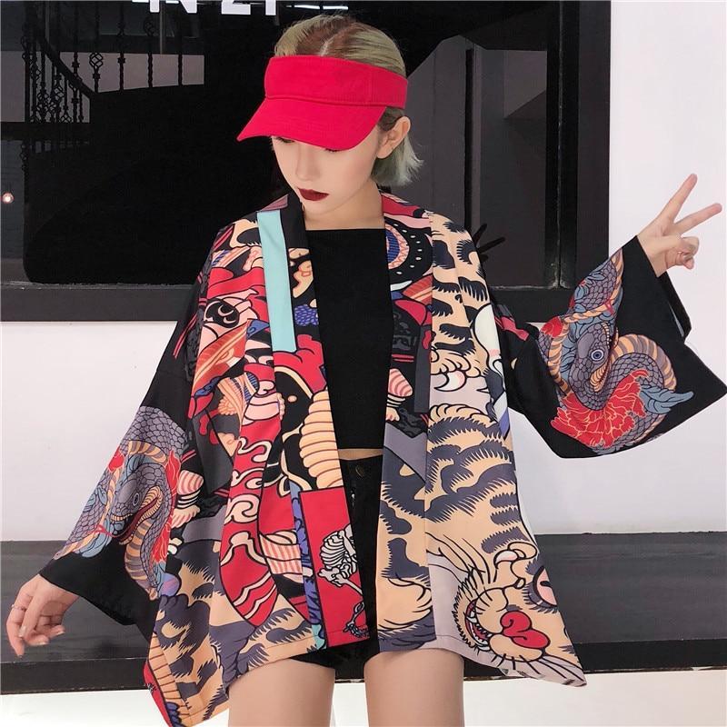 HARAJUKU KIMONO STYLE BLOUSE - Qokys