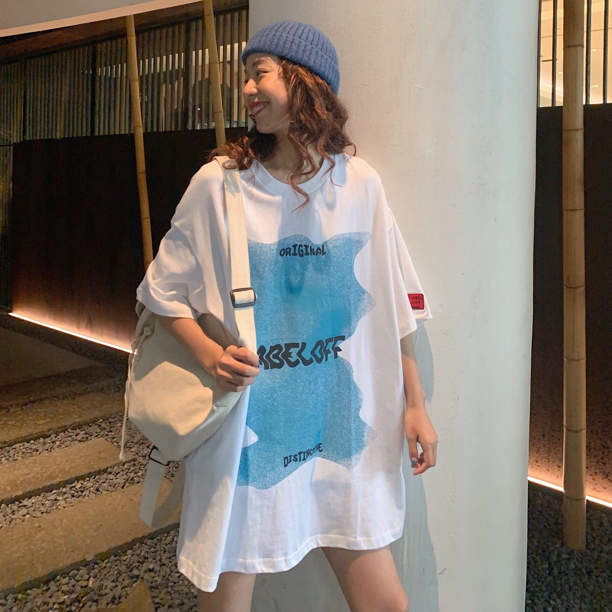 HARAJUKU OVERSIZE SHORT SLEEVE T-SHIRT - Qokys