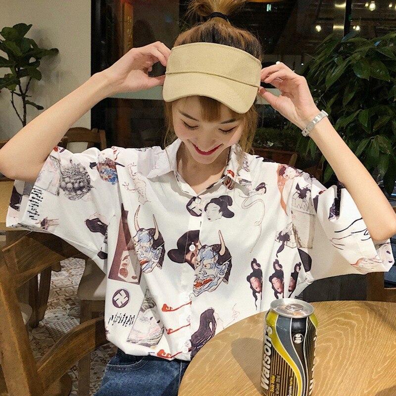 HARAJUKU SHORT SLEEVE PUNK BLOUSE - Qokys