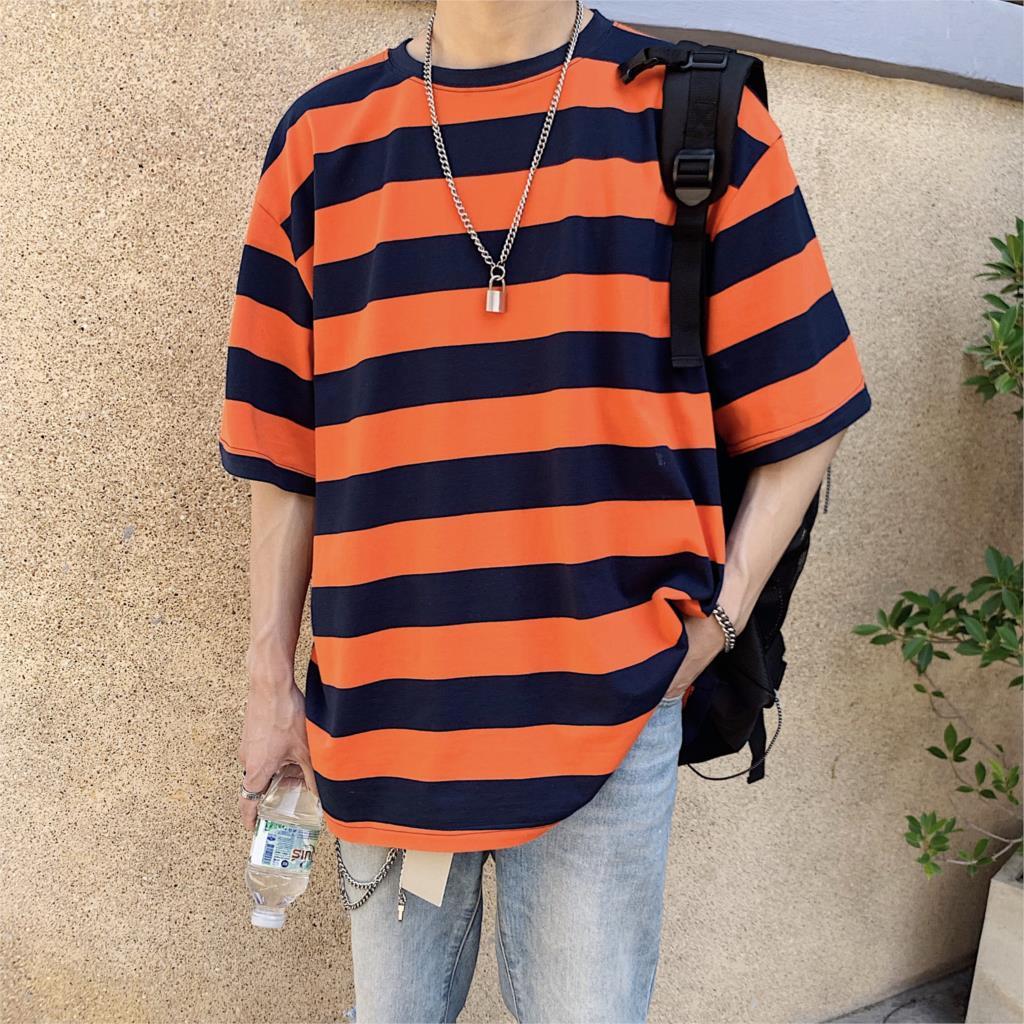 HARAJUKU STRIPED OVERSIZE T-SHIRT - Qokys