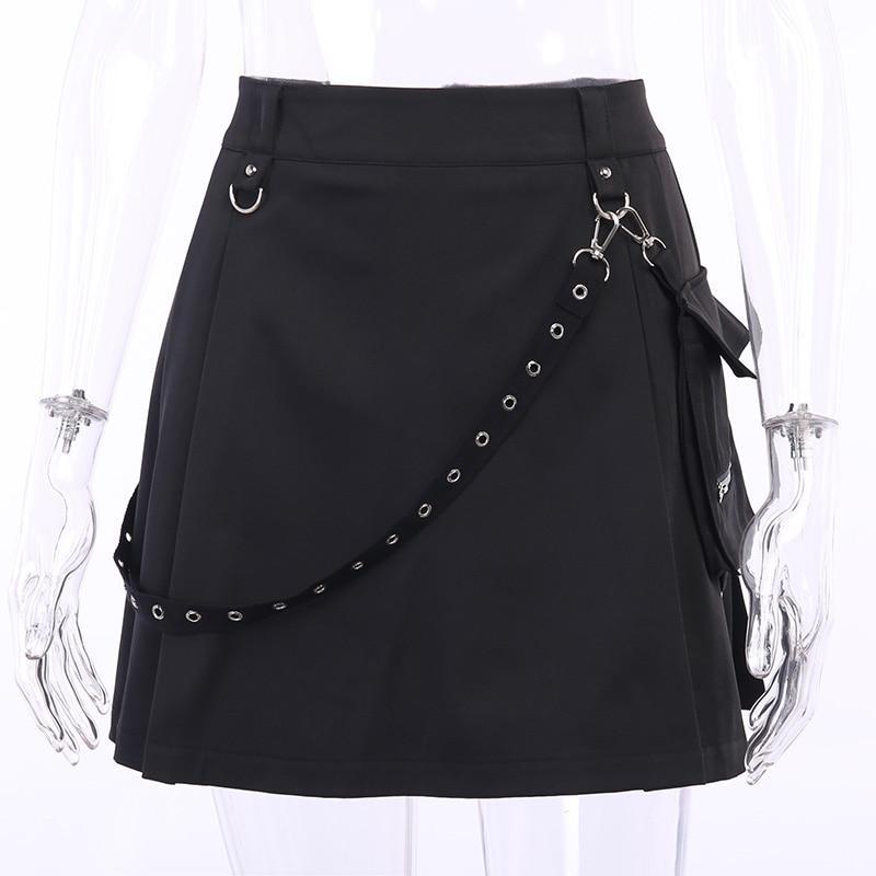 HIGH WAIST HARAJUKU MINI SKIRT - Qokys