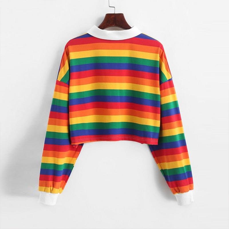 KOREAN RAINBOW POLO SWEATER - Qokys