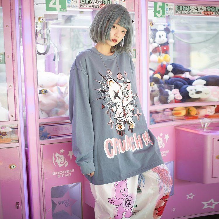 KOREAN STYLE CRUNCH SWEATSHIRT - Qokys