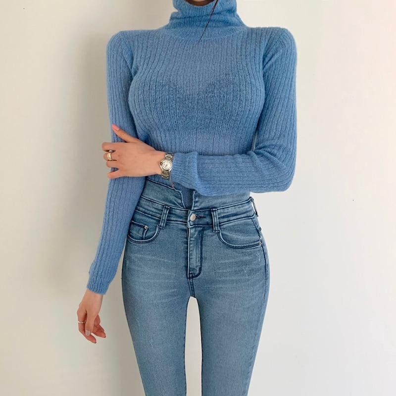 KOREAN TURTLENECK LONG SLEEVE SWEATER - Qokys