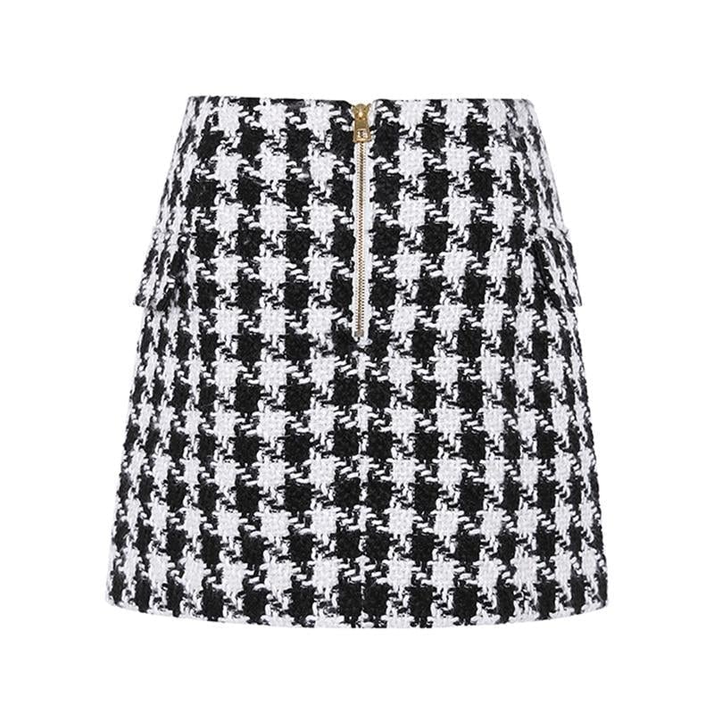 LION BUTTONS MINI SKIRT - Qokys