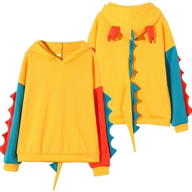 LONG SLEEVE DINOSAUR HOODIE - Qokys