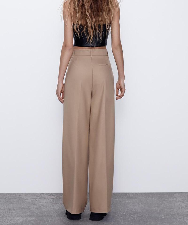 OFFICE STYLE HIGH WEIST WIDE LEG PANTS - Qokys