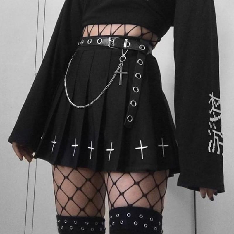 SEXY HARAJUKU HIGH WAIST MINI SKIRT - Qokys