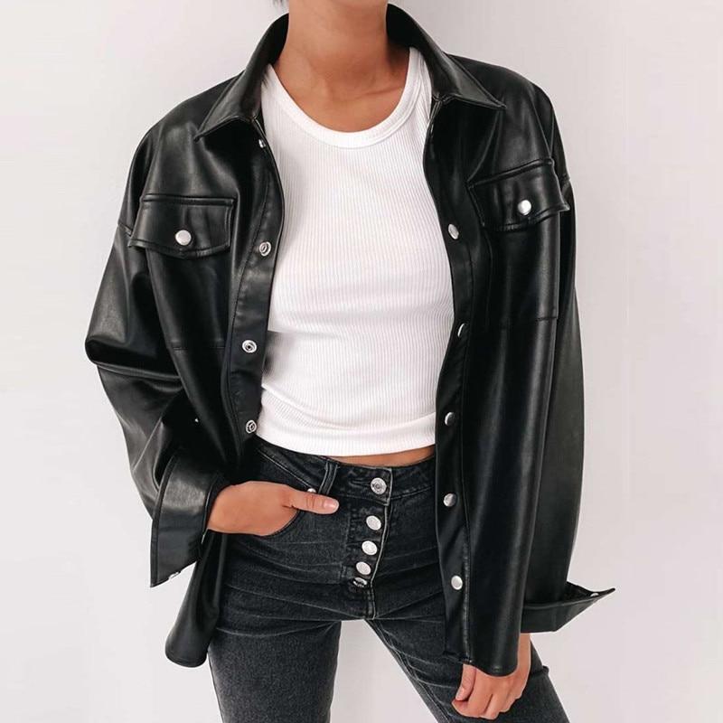 SOLID COOL LEATHER JACKET - Qokys