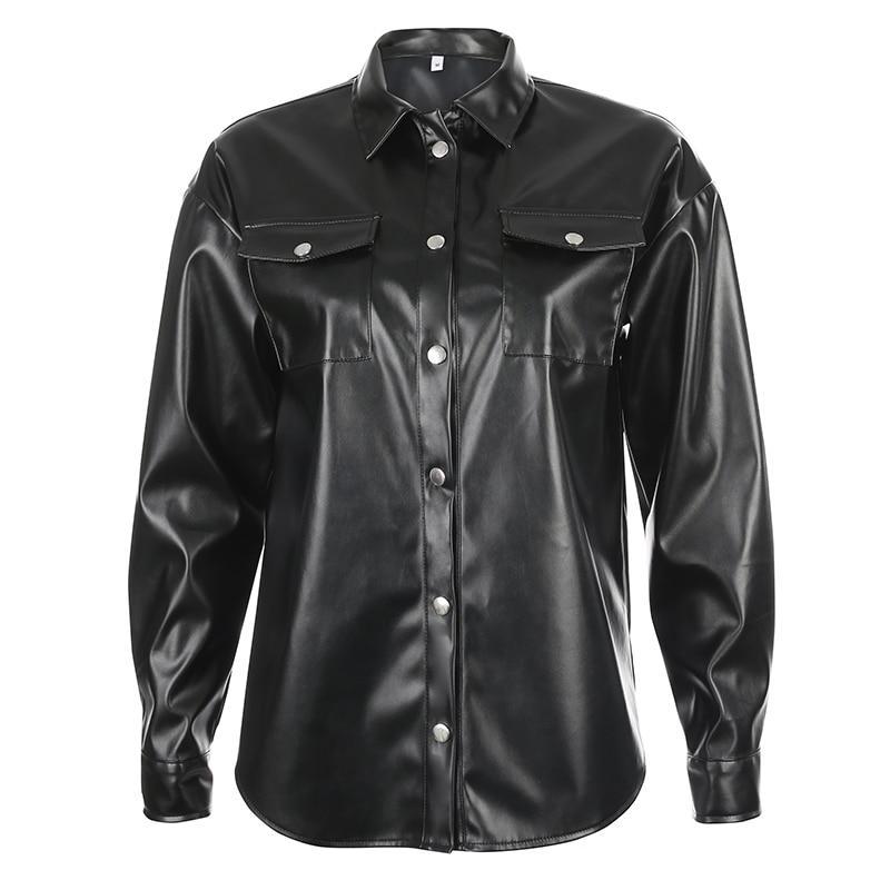 SOLID COOL LEATHER JACKET - Qokys