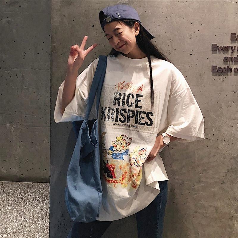 SWEET OVERSIZE CARTOON T-SHIRT - Qokys