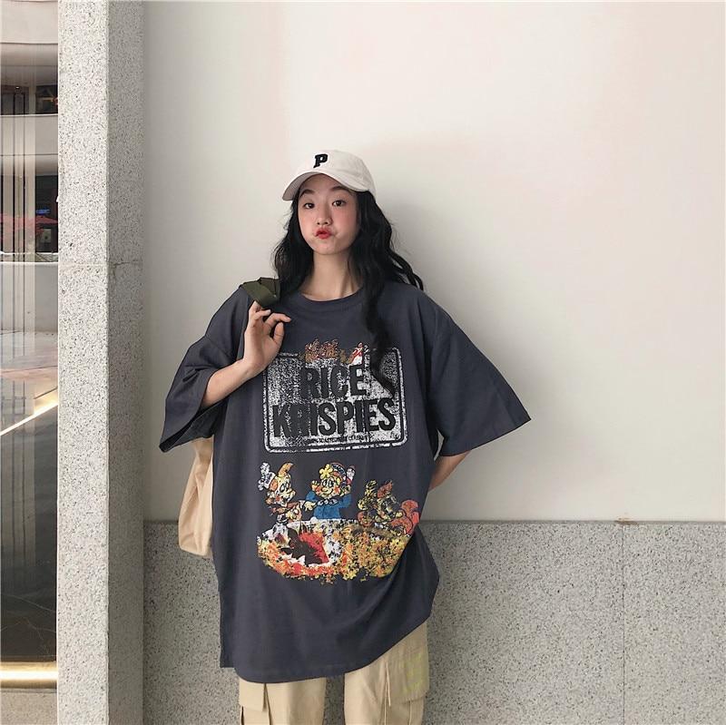 SWEET OVERSIZE CARTOON T-SHIRT - Qokys