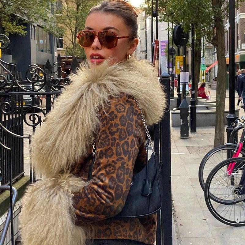 VINTAGE LEOPARD ELEGANT COAT - Qokys