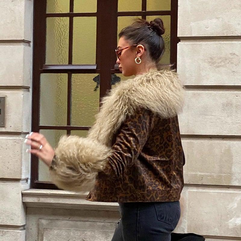 VINTAGE LEOPARD ELEGANT COAT - Qokys