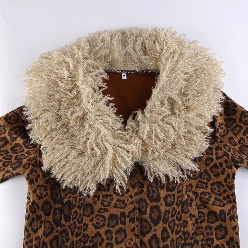 VINTAGE LEOPARD ELEGANT COAT - Qokys