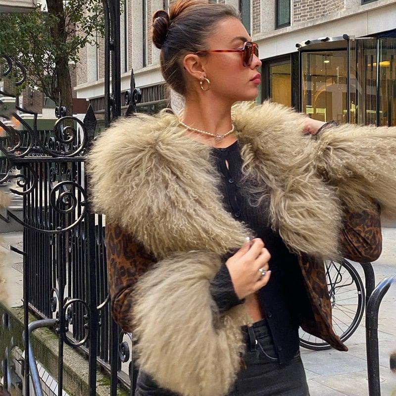 VINTAGE LEOPARD ELEGANT COAT - Qokys