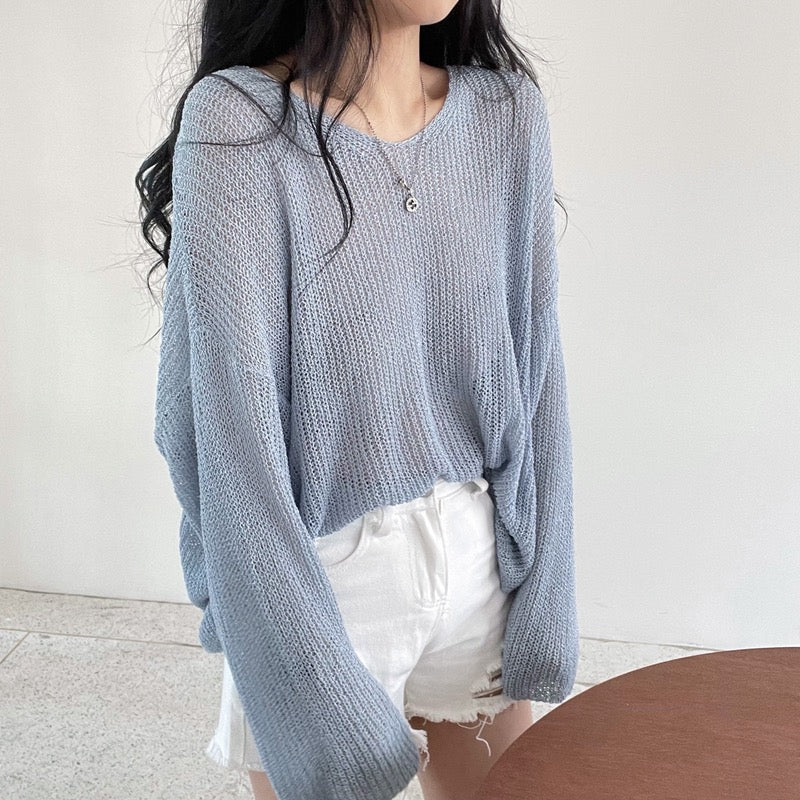 OVERSIZE V-NECK LOOSE SWEATER