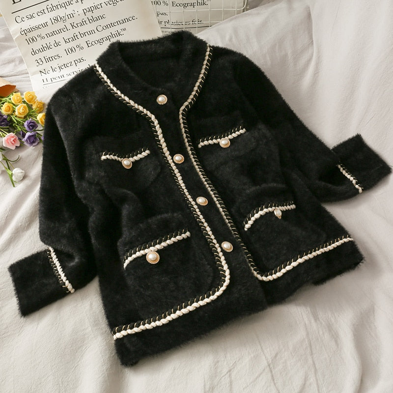 VINTAGE KNITTED LONG SLEEVE CARDIGAN